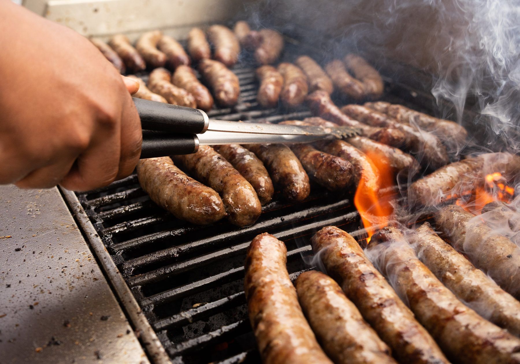 Shisinyama food event, sausages on the grill